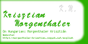 krisztian morgenthaler business card